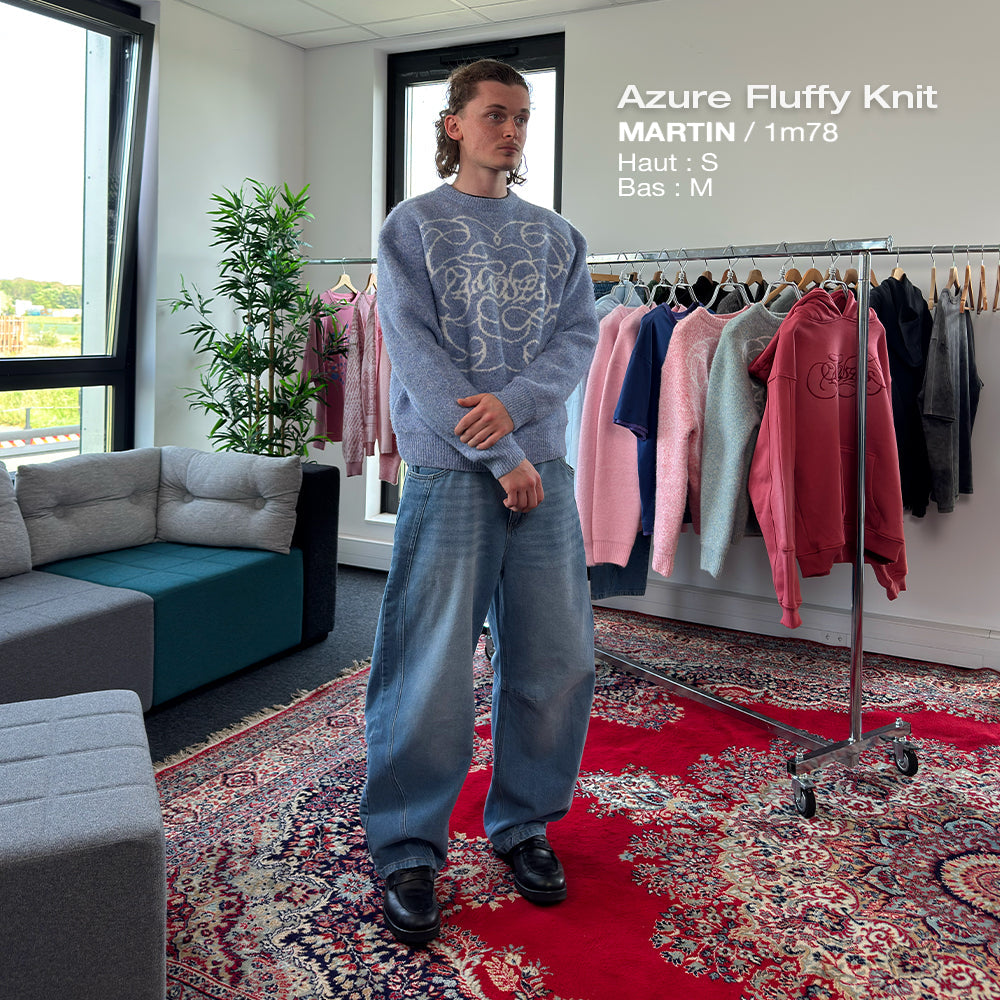 Pull en maille Azure Fluffy