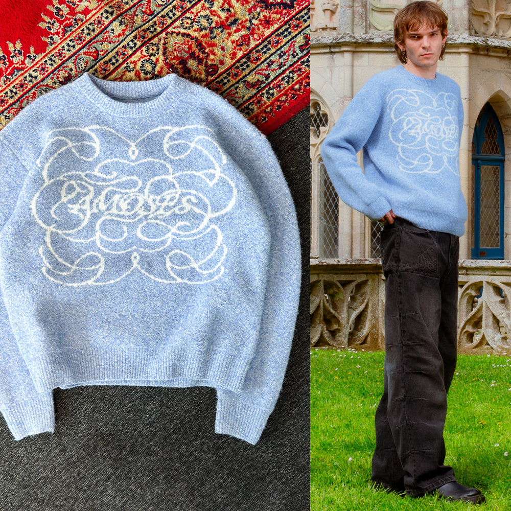 Pull en maille Azure Fluffy