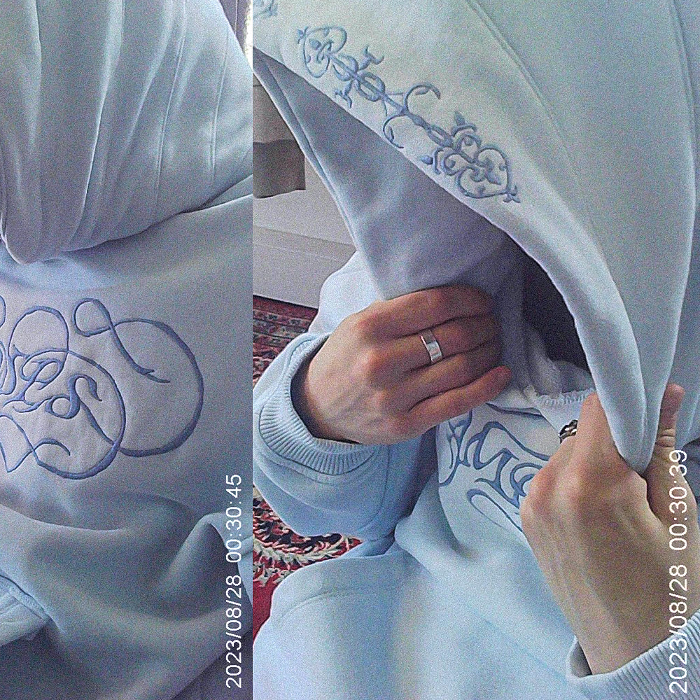 Sweat à capuche blue